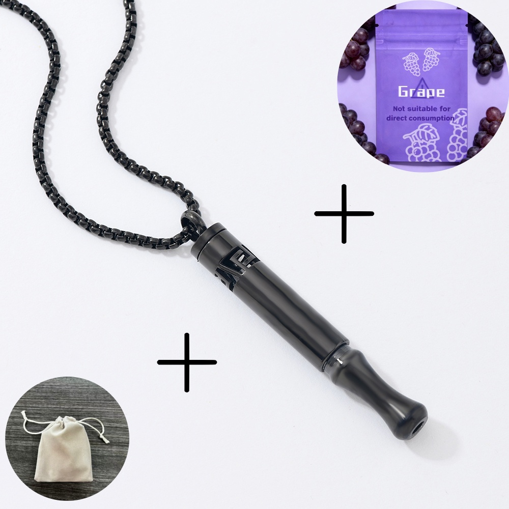 Trendy Geometric Pattern Meditation Necklace with Aromatherapy Pendant